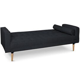 Menzzo Contemporain Yamato Canapé Convertible Scandinave Bois/Tissu 88 x 210 x 87 cm Menzzo Contemporain Yamato Canapé Convertible Scandinave Bois/Tissu 88 x 210 x 87 cm 4