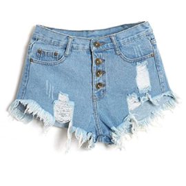 Minetom-Femmes-Vintage-Dt-Denim-Taille-Haute-Jeans-Trou-Courtes-Jeans-Hot-Shorts-0-0