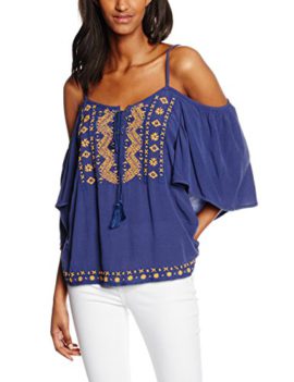 Morgan-Oflo-Blouse-Uni-Col-rond-Manches-34-Femme-0