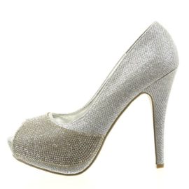 Sopily-Chaussure-Mode-Escarpin-Cheville-femmes-strass-diamant-pailettes-Talon-haut-aiguille-12-CM-Intrieur-synthtique-Argent-0-1