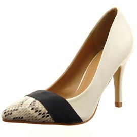 Sopily-Chaussure-Mode-Escarpin-Decollet-Stiletto-Cheville-femmes-Brillant-Peau-de-serpent-Talon-haut-aiguille-95-CM-Beige-0