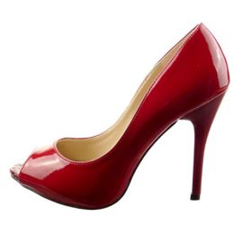 Sopily-Chaussure-Mode-Escarpin-Plateforme-Cheville-femmes-Peau-de-serpent-verni-Talon-haut-aiguille-11-CM-Rouge-0-1