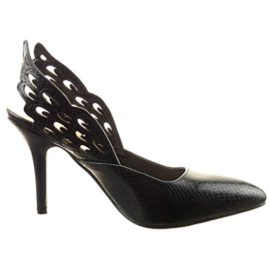 Sopily-Chaussure-Mode-Escarpin-Stiletto-Ouverte-Cheville-femmes-Peau-de-serpent-Talon-haut-aiguille-9-CM-Noir-0-2