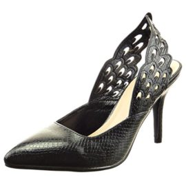 Sopily-Chaussure-Mode-Escarpin-Stiletto-Ouverte-Cheville-femmes-Peau-de-serpent-Talon-haut-aiguille-9-CM-Noir-0