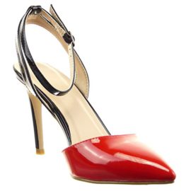 Sopily-Chaussure-Mode-Escarpin-stiletto-Cheville-femmes-verni-Talon-haut-aiguille-9-CM-Intrieur-synthtique-Rouge-0-0