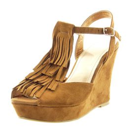 Sopily-Chaussure-Mode-Sandale-saloms-Cheville-femmes-frange-Talon-compens-11-CM-Camel-0