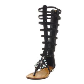 Sopily-Chaussure-Mode-Sandale-spartiates-Cheville-femmes-multi-bride-strass-diamant-Talon-bloc-1-CM-Noir-0