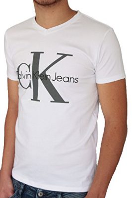 T-shirt-CALVIN-KLEIN-JEANS-homme-manches-courtes-blanc-0