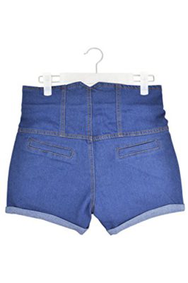 TOOGOOR-Femmes-Dames-Bleu-Taille-Haute-Pantalon-Moullant-Short-Extensible-Jeans-Pantalons-S-0-0