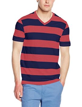 United Colors of Benetton Stripe v neck – T-Shirt Manches Courtes – Manches Courtes – Homme United Colors of Benetton Stripe v neck – T-Shirt Manches Courtes – Manches Courtes – Homme