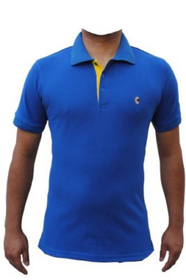 Chemise-Polo-Homme-100-Coton-Satisfaction-Garantie-Manche-Courte-Slim-Fit--la-Poitrine-Bleu-Royal-PETITE-0