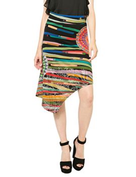 Desigual Hola – Jupe – Asymétrique – Imprimé – Femme Desigual Hola – Jupe – Asymétrique – Imprimé – Femme