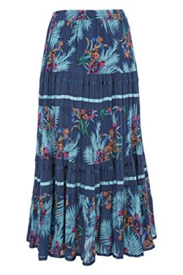 Roman-Originals-Jupe-Maxi-Longue-Bohme-Hippie-Tropical-Extensible-Vacances-dt-Bleu-0-2