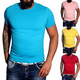 Subliminal-Mode-T-shirt-Col-Rond-Homme-Cintr-Multicolore-Fashion-Ck01-PoloChemise-0