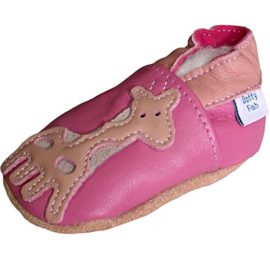 Chaussures de bébé en cuir souple de girafe rose, Dotty Fish filles Chaussures de bébé en cuir souple de girafe rose, Dotty Fish filles