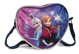 Disney-Princesses-Petit-Sac--Main-en-forme-de-Cur-Reine-des-Neiges-Elsa-et-Anna-ou-Les-Princesses-Aurore-La-Belle-Raiponce-Tissu-satin-et-Paillettes-0