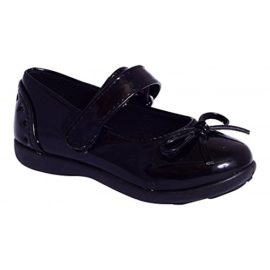 Enfants De Childrens Bambins Filles Noir Simili-cuir Brevet Ballet Pompes école Ballerines Chaussures Enfants De Childrens Bambins Filles Noir Simili-cuir Brevet Ballet Pompes école Ballerines Chaussures 2