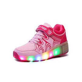 KIPTOPBaskets-Lumineuses-clignotante-Chaussures-de-Sport-LED-Heelys-chaussures--roulettes-avec-5-colors-led-touch-plus-cool-pour-enfant-0