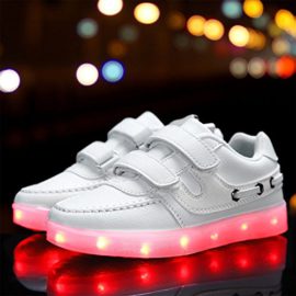 SAGUARO-Kid-Garon-Fille-de-recharge-USB-LED-Light-Up-Sport-Chaussures-de-course-Clignotant-Sneakers-Athletic-0-0