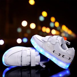 SAGUARO-Kid-Garon-Fille-de-recharge-USB-LED-Light-Up-Sport-Chaussures-de-course-Clignotant-Sneakers-Athletic-0-1