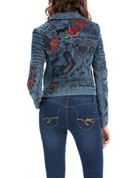 Desigual-Moto-Cors-Veste-en-jean-Manches-longues-Femme-0-0