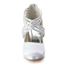 ElegantPark EP11085-PF Femme bout Ronde Plate-Forme De Haut Talon Zip Bretelles En Satin Chaussures De Mariage ElegantPark EP11085-PF Femme bout Ronde Plate-Forme De Haut Talon Zip Bretelles En Satin Chaussures De Mariage 3