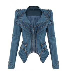 LATHPIN-Femmes-Denim-Jeans-vestes-Punk-Sharp-clout-paule-Tuxedo-veste-Blazer-Manteaux-0-0