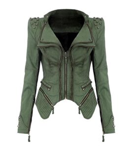 LATH.PIN Femmes Denim Jeans vestes Punk Sharp clouté épaule Tuxedo veste Blazer Manteaux LATH.PIN Femmes Denim Jeans vestes Punk Sharp clouté épaule Tuxedo veste Blazer Manteaux