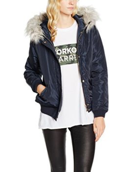 New-Look-Faux-Fur-Hooded-Padded-Bomber-Blouson-Femme-0