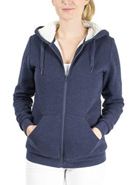 Sweat à capuche pour femme pull sweat veste chaude doublée bleu Sweat à capuche pour femme pull sweat veste chaude doublée bleu 5