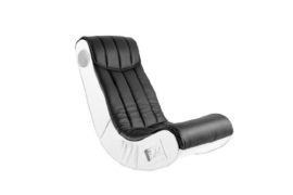 AC-Design-Furniture-49365-Henk-Fauteuil-en-cuir-synthtique-avec-systme-audio-intgr-Noirblanc-0