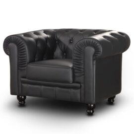 Fauteuil Chesterfield Noir Fauteuil Chesterfield Noir 4