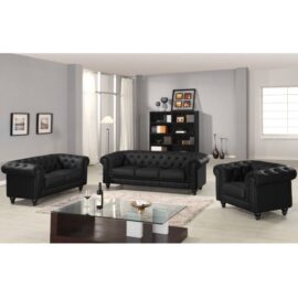 Fauteuil Chesterfield Noir Fauteuil Chesterfield Noir 5