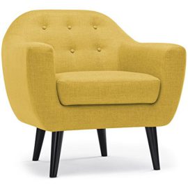 Fauteuil scandinave Fidelio Tissu Jaune Fauteuil scandinave Fidelio Tissu Jaune