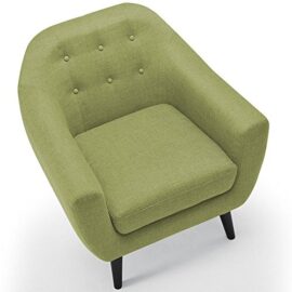 Fauteuil scandinave Fidelio Tissu Vert Fauteuil scandinave Fidelio Tissu Vert 4