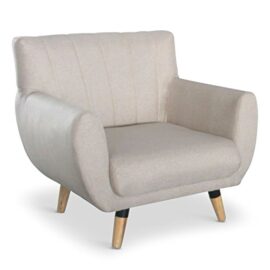 Fauteuil scandinave Mirabo Beige Fauteuil scandinave Mirabo Beige