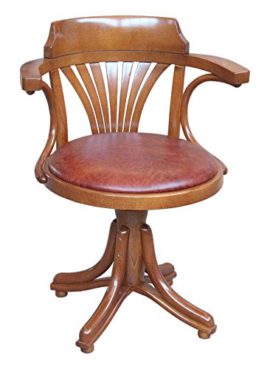 Fauteuil-tournant-assise-en-cuir-0