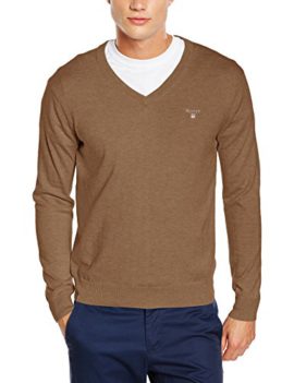 GANT COTTON WOOL V-NECK – Pull – Manches Longues – Homme GANT COTTON WOOL V-NECK – Pull – Manches Longues – Homme