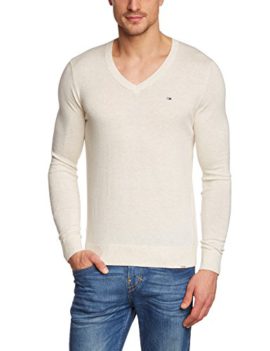 Hilfiger-Denim-Tommy-Pull-Uni-Col-V-Manches-longues-Homme-0