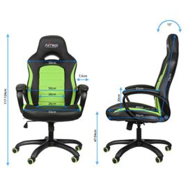 Nitro Concepts NC-C80P-B C80 Pure Gaming Fauteuil Faux Cuir 124 x 54 x 50 cm Nitro Concepts NC-C80P-B C80 Pure Gaming Fauteuil Faux Cuir 124 x 54 x 50 cm 3