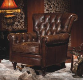 Phoenix Company 449 Fauteuil Chesterfield vintage en cuir véritable design lounge Phoenix Company 449 Fauteuil Chesterfield vintage en cuir véritable design lounge