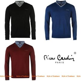 Pierre Cardin – Pull avec faux col de chemise Homme Pierre Cardin – Pull avec faux col de chemise Homme