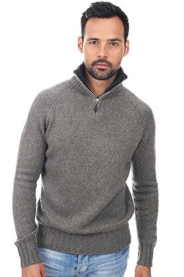 Pull-homme-camionneur-100-cachemire-8-fils-col-bicolore-0