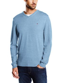 Tommy-Hilfiger-857883738-Pull-Uni-Col-V-Manches-longues-Homme-0