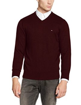 Tommy Hilfiger Pima Ctn Cashmere V-NK CF, Pull Homme Tommy Hilfiger Pima Ctn Cashmere V-NK CF, Pull Homme