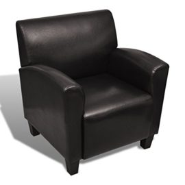 vidaXL Fauteuil en Cuir PU Brun foncé vidaXL Fauteuil en Cuir PU Brun foncé 3