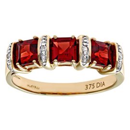 Bague-PR1810-DIARED-GARNET-Femme-Or-jaune-9-carats-256-Gr-Grenat-Diamant-0