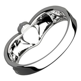 Bague ajourée, argent sterling, motif Claddagh, symbole d’amitié, amour et loyauté Bague ajourée, argent sterling, motif Claddagh, symbole d’amitié, amour et loyauté 3