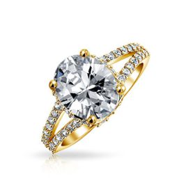 Bling-Jewelry-Plaqu-or-925-Sterling-Silver-3ct-ovale-CZ-bague-de-fianailles-0