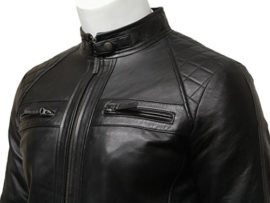 Brandslock-Hommes-Veste-motard-en-cuir-noir-BNWT-100-cuir-vritable-S-5XL-0-2